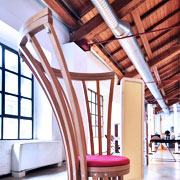 The Foresta armchair in certified wood created by Giorgio Caporaso in collaboration with PEFC Italia for the international campaign Forests Are Home