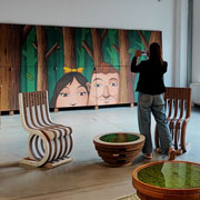 Cardboard wall made by Seacreative for PEFC for Forests are Home 2024