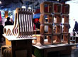 Ecodesign Collection Giorgio Caporaso at Macef 2013: cardboard bookcase and chaise longue