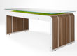 More Plus Desk: scrivania in cartone con ripiano in vetro, design Giorgio Caporaso 