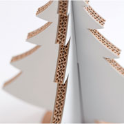 Albero di Natale in cartone, colore bianco, Lessmore (altezza 45 cm)