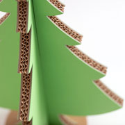 Albero di Natale in cartone, colore verde lime, Lessmore (altezza 45 cm)