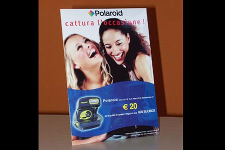 Cartelli per punto vendita Polaroid
